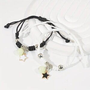 Star Luminous Beaded Best Friends 2pcs Bracelets